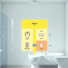 Strefy elektryczne w łazience: jak bezpiecznie zaplanować instalację i dobór urządzeń zgodnie z normą PN-IEC 60364